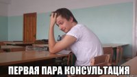  первая пара консультация