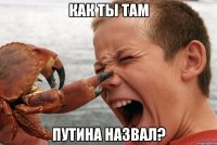 как ты там путина назвал?
