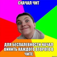 скачал чит для беспалевности начал винить каждого второго в чите