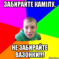 Забирайте Камілу, не забирайте вазонки!!!