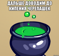 Дальше доводим до кипения черепашек 