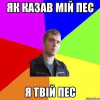 як казав мій пес я твій пес