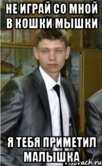 Не играй со мной в кошки мышки я тебя приметил малышка