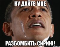 НУ ДАЙТЕ МНЕ РАЗБОМБИТЬ СИРИЮ!