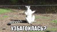  УЗБАГОИЛАСЬ?