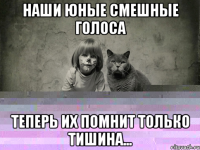 Наши юные смешные голоса Теперь их помнит только тишина...