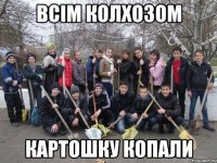 Всім колхозом картошку копали