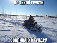ПО ТИХОЙ ГРУСТИ СВАЛИВАЮ В ТУНДРУ
