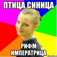 птица синица рифм императрица