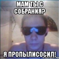 мам ты с собрания? я пропылисосил!