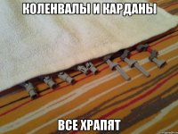 Коленвалы и карданы Все храпят