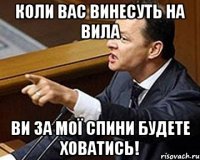 Коли вас винесуть на вила ви за мої спини будете ховатись!