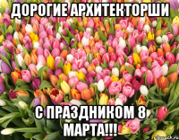 Дорогие архитекторши С праздником 8 марта!!!