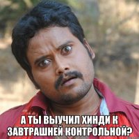  А ты выучил хинди к завтрашней контрольной?