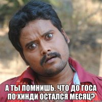  А ты помнишь, что до госа по хинди остался месяц?