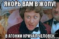 якорь вам в жопу! в агонии кричал человек