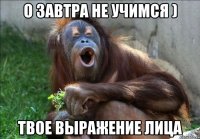 о завтра не учимся ) твое выражение лица