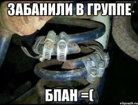 ЗАБАНИЛИ В ГРУППЕ БПАН =(