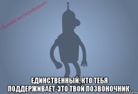  Единственный, кто тебя поддерживает-это твой позвоночник.