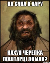 НА СУКА В ХАРУ НАХУЯ ЧЕРЕПКА ПОШТАРЦІ ЛОМАВ?