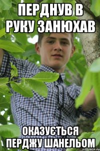 Перднув в руку занюхав Оказується перджу шанельом