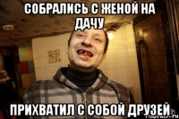 собрались с женой на дачу прихватил с собой друзей