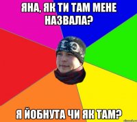 Яна, як ти там мене назвала? Я йобнута чи як там?