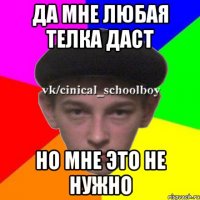 Да мне любая телка даст Но мне это не нужно