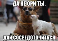 да не ори ты, дай сосредоточиться