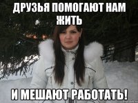 Друзья помогают нам жить и мешают работать!
