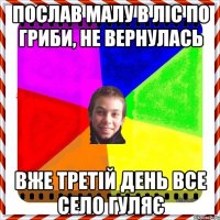 Послав малу в ліс по гриби, не вернулась Вже третій день все село гуляє