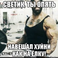 Светик, ты опять навешал хуйни как на ёлку!