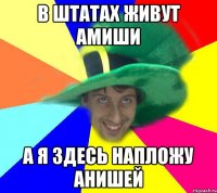 В штатах живут амиши а я здесь напложу анишей