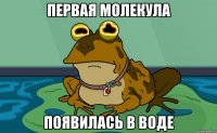 Первая молекула появилась в воде