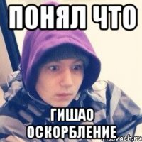 понял что гишао оскорбление