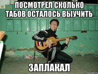 Посмотрел сколько табов осталось выучить Заплакал