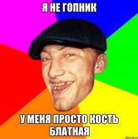 Я не гопник У меня просто кость блатная
