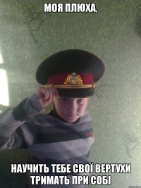 МОЯ ПЛЮХА, научить тебе свої вертухи тримать при собі