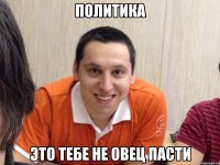Политика Это тебе не овец пасти
