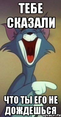 тебе сказали что ты его не дождешься