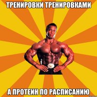 Тренировки тренировками А протеин по расписанию
