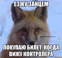 Езжу зайцем покупаю билет, когда вижу контролера