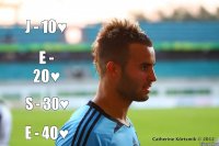 J - 10♥ E - 20♥ S - 30♥ E - 40♥
