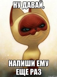 ну давай, напиши ему еще раз