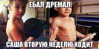 Ебал дремал Саша вторую неделю ходит