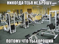 Никогда тебя не брошу, потому что ты хороший