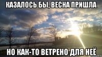 казалось бы, весна пришла но как-то ветрено для неё