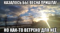 казалось бы, весна пришла! но как-то ветрено для неё