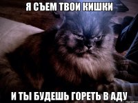 я съем твои кишки и ты будешь гореть в аду