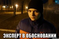  ЭКСПЕРТ В ОБОСНОВАНИИ